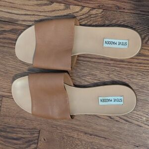 Steve Madden Women's Brown Slide Sandals